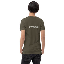Load image into Gallery viewer, Tee Shirt in Dark Colors with White "invisible" (Unisex sizing)