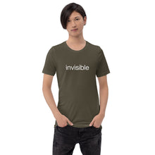 Load image into Gallery viewer, Tee Shirt in Dark Colors with White "invisible" (Unisex sizing)