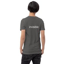 Load image into Gallery viewer, Tee Shirt in Dark Colors with White "invisible" (Unisex sizing)