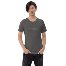 Load image into Gallery viewer, Tee Shirt in Dark Colors with Subtle "invisible" (Unisex sizing)