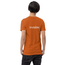 Load image into Gallery viewer, Tee Shirt in Dark Colors with White "invisible" (Unisex sizing)