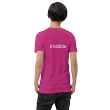 Load image into Gallery viewer, Tee Shirt in Dark Colors with White "invisible" (Unisex sizing)