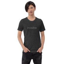 Load image into Gallery viewer, Tee Shirt in Dark Colors with Subtle "invisible" (Unisex sizing)