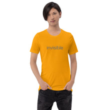 Load image into Gallery viewer, Tee Shirt in Light Colors with subtle "invisible" (Unisex sizing)
