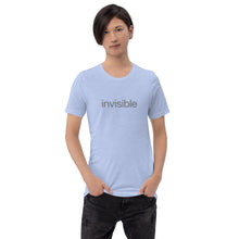 Load image into Gallery viewer, Tee Shirt in Light Colors with subtle "invisible" (Unisex sizing)