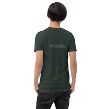 Load image into Gallery viewer, Tee Shirt in Dark Colors with Subtle "invisible" (Unisex sizing)