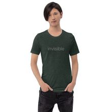 Load image into Gallery viewer, Tee Shirt in Dark Colors with Subtle "invisible" (Unisex sizing)