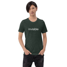 Load image into Gallery viewer, Tee Shirt in Dark Colors with White "invisible" (Unisex sizing)