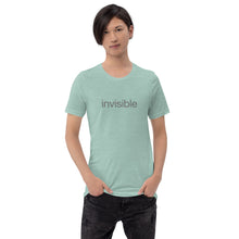 Load image into Gallery viewer, Tee Shirt in Light Colors with subtle "invisible" (Unisex sizing)
