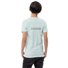 Load image into Gallery viewer, Tee Shirt in Light Colors with subtle "invisible" (Unisex sizing)
