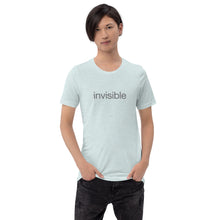 Load image into Gallery viewer, Tee Shirt in Light Colors with subtle "invisible" (Unisex sizing)