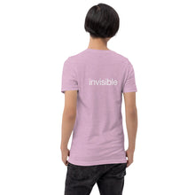 Load image into Gallery viewer, Tee Shirt in Light Colors with white "invisible" (Unisex sizing)