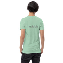 Load image into Gallery viewer, Tee Shirt in Light Colors with subtle "invisible" (Unisex sizing)
