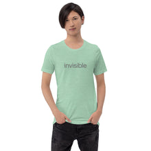Load image into Gallery viewer, Tee Shirt in Light Colors with subtle "invisible" (Unisex sizing)