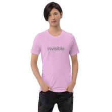 Load image into Gallery viewer, Tee Shirt in Light Colors with subtle "invisible" (Unisex sizing)