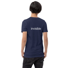 Load image into Gallery viewer, Tee Shirt in Dark Colors with White "invisible" (Unisex sizing)