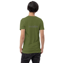 Load image into Gallery viewer, Tee Shirt in Dark Colors with Subtle "invisible" (Unisex sizing)