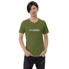 Load image into Gallery viewer, Tee Shirt in Dark Colors with White "invisible" (Unisex sizing)