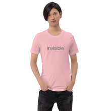 Load image into Gallery viewer, Tee Shirt in Light Colors with subtle "invisible" (Unisex sizing)