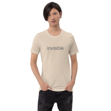 Load image into Gallery viewer, Tee Shirt in Light Colors with subtle "invisible" (Unisex sizing)