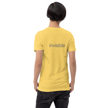 Load image into Gallery viewer, Tee Shirt in Light Colors with subtle "invisible" (Unisex sizing)