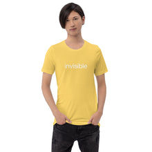 Load image into Gallery viewer, Tee Shirt in Light Colors with white "invisible" (Unisex sizing)