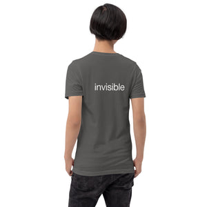 Tee Shirt in Dark Colors with White "invisible" (Unisex sizing)