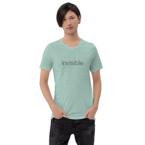 Tee Shirt in Light Colors with subtle "invisible" (Unisex sizing)