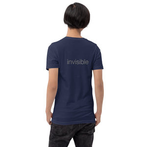 Tee Shirt in Dark Colors with Subtle "invisible" (Unisex sizing)