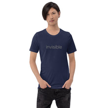 Load image into Gallery viewer, Tee Shirt in Dark Colors with Subtle &quot;invisible&quot; (Unisex sizing)

