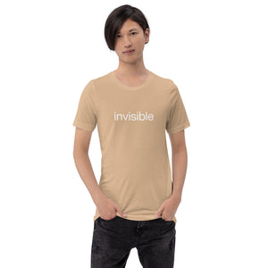 Tee Shirt in Light Colors with white "invisible" (Unisex sizing)